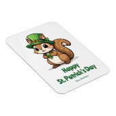 可愛いセントパトリックの日リスとグリーンハット マグネット (右側)