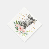 可愛いゼブラ誕生日パーティー赤ちゃんシャワーナプキン スタンダードカクテルナプキン (角)