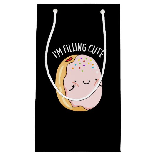 可愛いゼリーおもしろいドナプンダークBG スモールペーパーバッグ (正面)