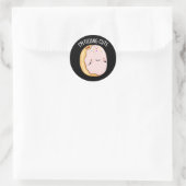 可愛いゼリーおもしろいドナプンダークBG ラウンドシール (バッグ)