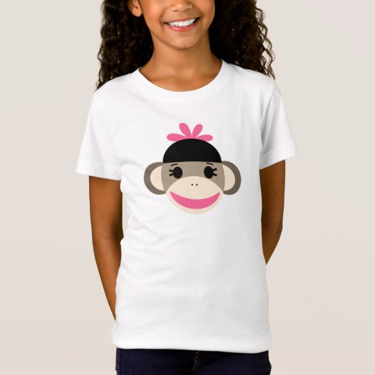 可愛いソックモンキーTシャツ Tシャツ (正面)