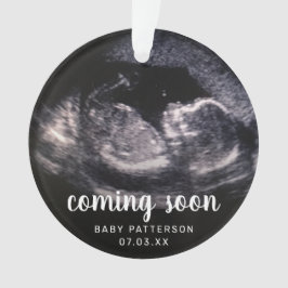 可愛いソノグラム写真妊娠クリスマスを明らかにする オーナメント