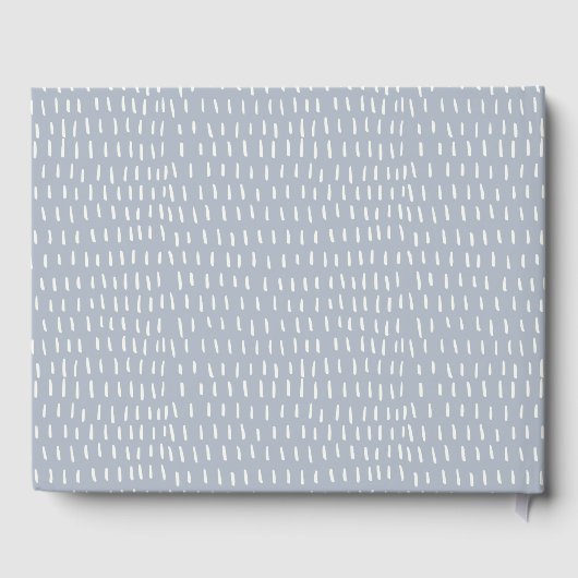 可愛いソフトパステルブルーウォーター誕生日キャンドル ゲストブック (裏面)