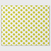 可愛いソフトボールパターン ラッピングペーパー (フラット)