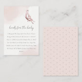 可愛いソフト赤面バチーブック赤ちゃんシャワー エンクロージャーカード (正面/裏面)