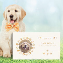 可愛いソーシャルメディアペットインフルエンサーの名刺