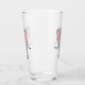 可愛いゾウ好きの人が名前をガラスに加える タンブラーグラス (左)