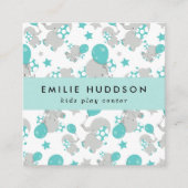 可愛いゾウ、キッズセン遊ター、アクティビティセンター スクエア名刺 (正面)