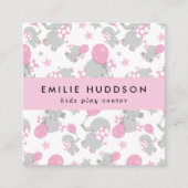 可愛いゾウ、キッズセン遊ター、アクティビティセンター スクエア名刺 (正面)