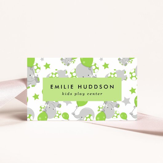 可愛いゾウ、キッズセン遊ター、アクティビティセンター 名刺