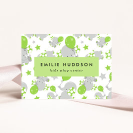 可愛いゾウ、キッズセン遊ター、アクティビティセンター 名刺