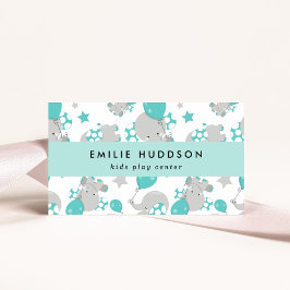 可愛いゾウ、キッズセン遊ター、アクティビティセンター 名刺