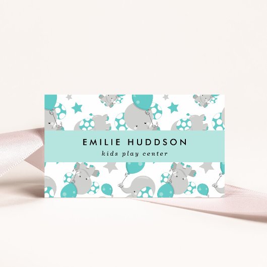 可愛いゾウ、キッズセン遊ター、アクティビティセンター 名刺