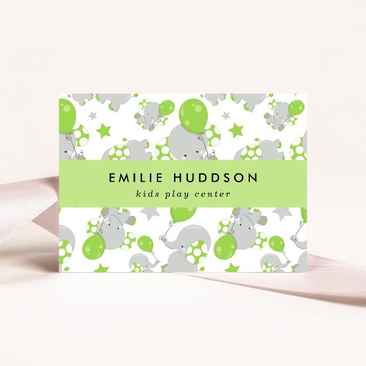 可愛いゾウ、キッズセン遊ター、アクティビティセンター 名刺