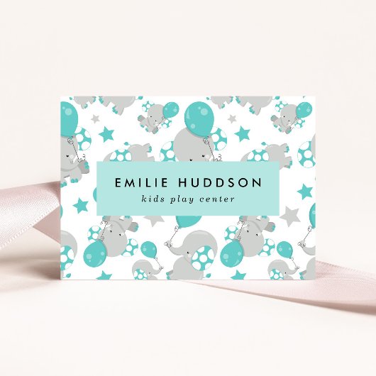 可愛いゾウ、キッズセン遊ター、アクティビティセンター 名刺