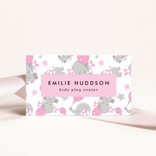 可愛いゾウ、キッズセン遊ター、アクティビティセンター 名刺