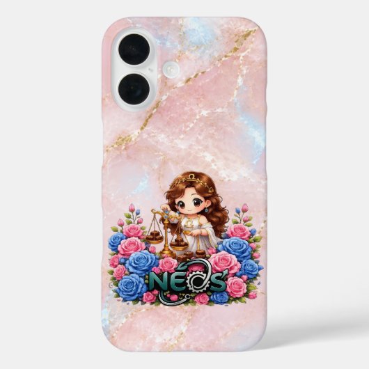 可愛いゾディアック ネオス 天秤座 Case-Mate iPhoneケース (裏面)