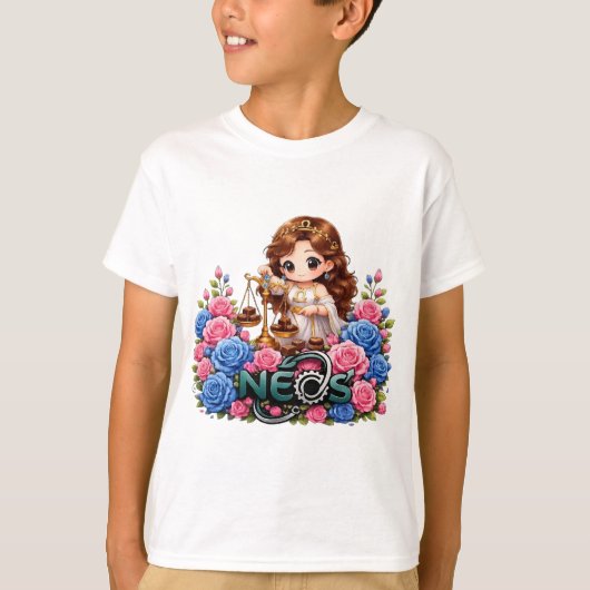 可愛いゾディアック ネオス 天秤座 Tシャツ (正面)