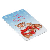 可愛いタイガーと可愛い可愛い「ロアルソームクリスマス」マグネット マグネット (右側)