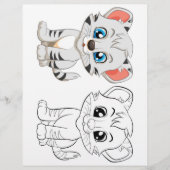 可愛いタイガーのカラーリングページ チラシ (正面)