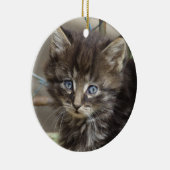 可愛いタイガーキャット猫 セラミックオーナメント (右)