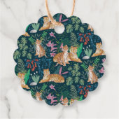 可愛いタイガーサファリママ赤ちゃんシャワー フェイバータグ (裏面)