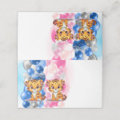 可愛いタイガージェンダーリビールフォールド座席表 プレイスカード (外部開封)