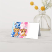 可愛いタイガージェンダーリビールフォールド座席表 プレイスカード (正面)