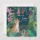 可愛いタイガージャングル誕生のお知らせ サンキューカード (正面)