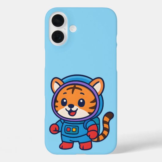 可愛いタイガー宇宙飛行士の電話ケースすべてのデバイス Case-Mate iPhoneケース (裏面)