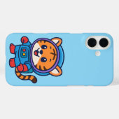 可愛いタイガー宇宙飛行士の電話ケースすべてのデバイス Case-Mate iPhoneケース (裏面 (横))