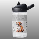 可愛いタイガー星の子供グレーで名前を追加 ウォーターボトル<br><div class="desc">CamelBak Eddy®水子供へ瓶。名前を付けてパーソナライズ白と灰色の星を持つ可愛い虎を特徴とするウォーターボトル。</div>
