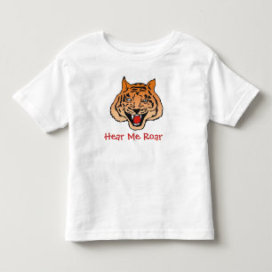 可愛いタイガーT "Hear Me Roar"幼児 トドラーTシャツ