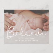 可愛いタイポグラフィ信じ休日の写真 ポストカード (正面)