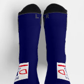 可愛いタイポグラフィ最高の野球パパ永遠の父の日 ソックス (上部)