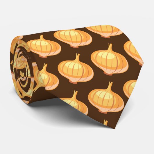 可愛いタイリングのオニオンパターン ネクタイ (ロール)