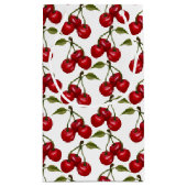 可愛いタイルさくらんぼのフルーツパターン スモールペーパーバッグ (裏面)