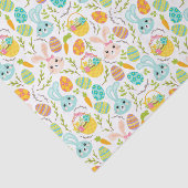 可愛いタイルのイースターバニーパターン 薄葉紙 (詳細)