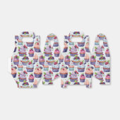 可愛いタイルのカップケーキパターン フェイバーボックス (折り畳みなし)