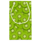 可愛いタイルのキウイのフルーツパーティー スモールペーパーバッグ (裏面)