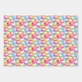 可愛いタイルのマカロン模様 ラッピングペーパーシート (正面)