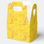 可愛いタイルのレモンのフルーツパターン フェイバーボックス (オープン)