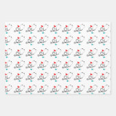 可愛いタイルナースパターンパーティー ラッピングペーパーシート (正面3)
