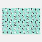 可愛いタイルパンダは動物のパーティー ラッピングペーパーシート (正面3)