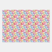 可愛いタイル張りのクッキーパーティー ラッピングペーパーシート (正面2)