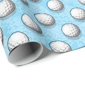可愛いタイル張りのゴルフボールタイル ラッピングペーパー (ロールコーナー)