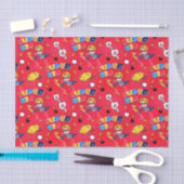 可愛いタイル張りのスーパーヒーロー 薄葉紙 (クラフト)