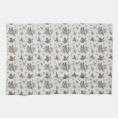 可愛いタイル張りのラックス愛好家のパターン キッチンタオル (横)