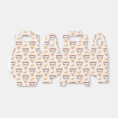 可愛いタイル張りの小さなモンキーパターンパーティー フェイバーボックス (折り畳みなし)