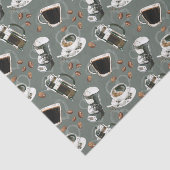 可愛いタイル張りコーヒー好きのパーティー 薄葉紙 (詳細)